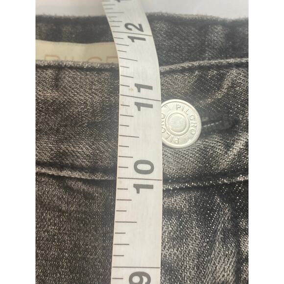 Anthropologie PILCRO Black Studded Denim High Rise Slim Jeans Women's Size 26 - Picture 8 of 10